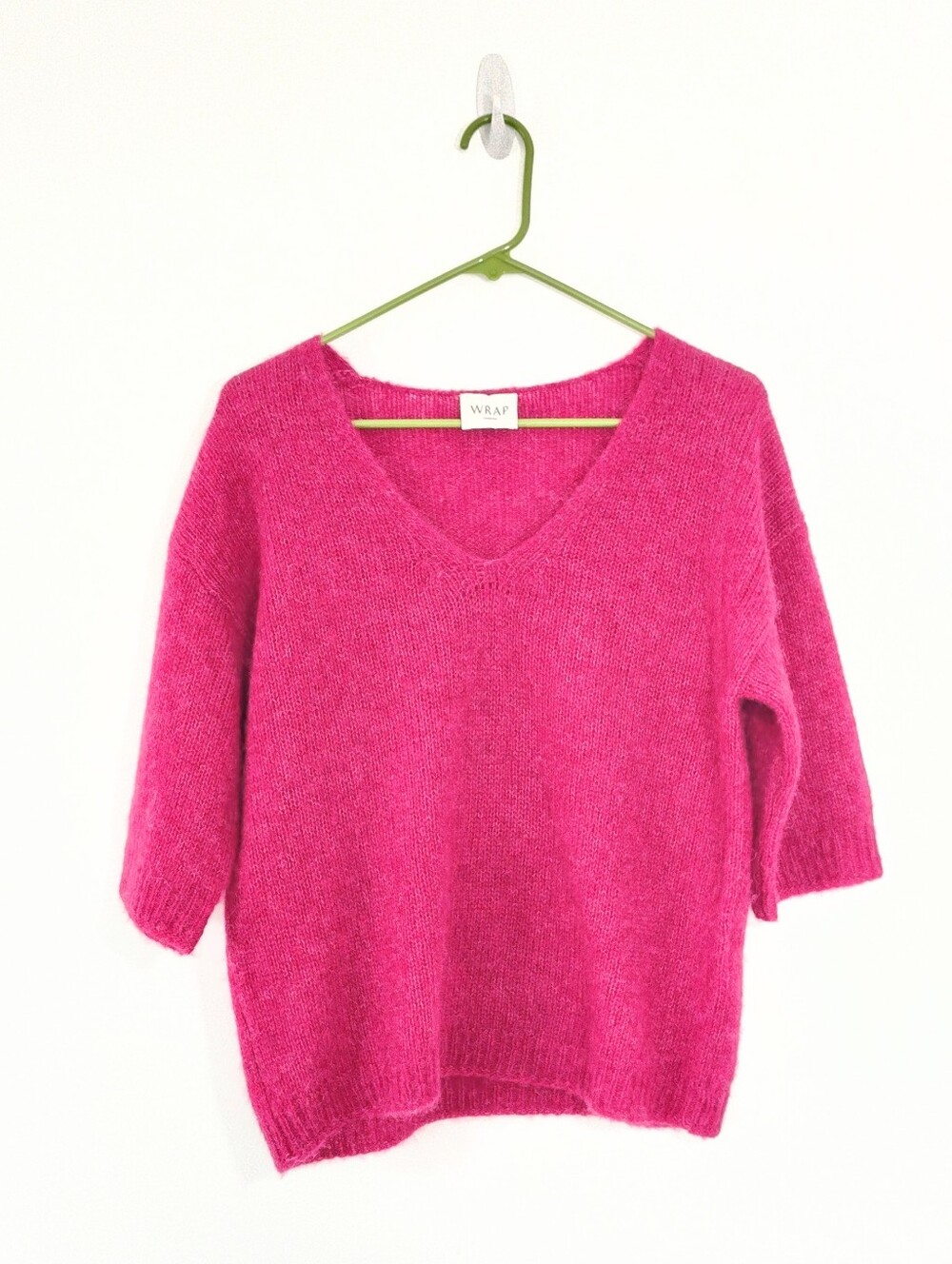 Wrap London Alpaca Blend V-Neck Knit Sweater 2